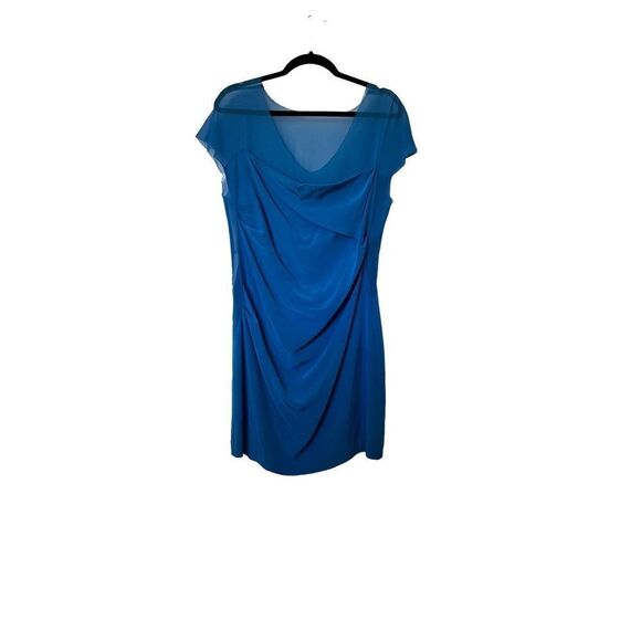 Anthropologie Madison Marcus Bright Blue Silk Dress - Picture 7 of 8